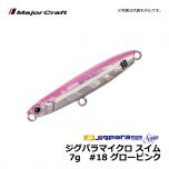 メジャークラフト　ジグパラ マイクロ スイム　5g　#18 グローピンク ライトショアジギング ジグ ジグパラ
