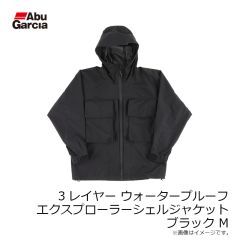 アブ　3レイヤー ウォータープルーフエクスプローラーシェルジャケット ブラック M