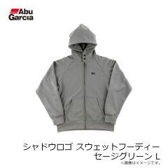 アブ　シャドウロゴスウェットフーディー セージグリーン M