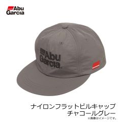 アブ　ナイロンフラットビルキャップ チャコールグレ