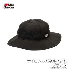 アブ　ナイロン6パネルハット ブラック