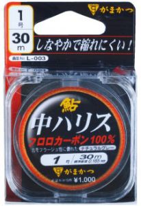 がまかつ  19503  鮎中ハリス　フロロ　30m  1.0  