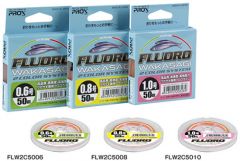 プロックス(PROX)  FLW2C50  フロロワカサギ2カラー  0.8  イエローグリーン×ピンクオレンジ