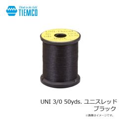 ティムコ　UNI 3/0 50yds. ユニスレッド ブラック