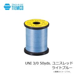 ティムコ　UNI 3/0 50yds. ユニスレッド ライトブルー