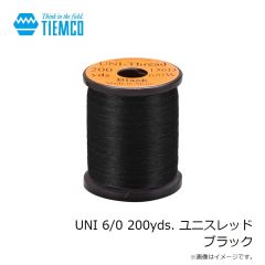 ティムコ　UNI 6/0 200yds. ユニスレッド ブラック