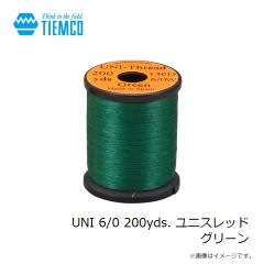 ティムコ　UNI 6/0 200yds. ユニスレッド グリーン