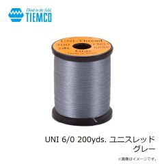 ティムコ　UNI 6/0 200yds. ユニスレッド グレー