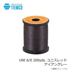 ティムコ　UNI 6/0 200yds. ユニスレッド アイアングレー