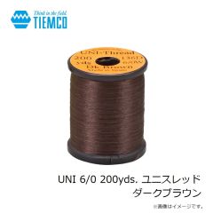 ティムコ　UNI 6/0 200yds. ユニスレッド ダークブラウン