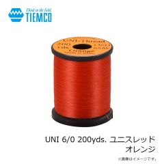 ティムコ　UNI 6/0 200yds. ユニスレッド オレンジ