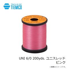 ティムコ　UNI 6/0 200yds. ユニスレッド ピンク