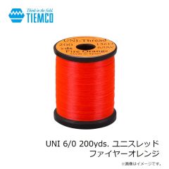 ティムコ　UNI 6/0 200yds. ユニスレッド ファイヤーオレンジ