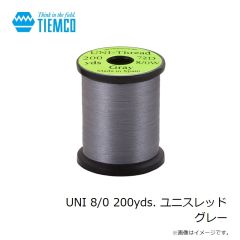 ティムコ　UNI 8/0 200yds. ユニスレッド グレー