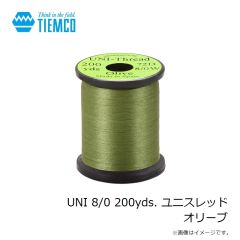 ティムコ　UNI 8/0 200yds. ユニスレッド オリーブ