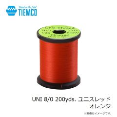 ティムコ　UNI 8/0 200yds. ユニスレッド オレンジ