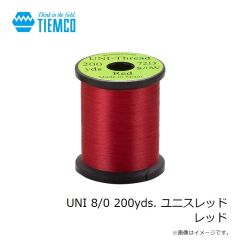 ティムコ　UNI 8/0 200yds. ユニスレッド レッド