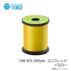 ティムコ　UNI 8/0 200yds. ユニスレッド イエロー