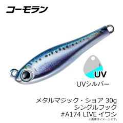 コーモラン　331317 メタルマジック・ショア 30g シングルフック #A174 LIVEイワシ