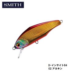 スミス　D-インサイト64　02 アカキン　トラウト　ヘビーシンキング　ミノー