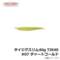 タックルハウス　タイジグスリム40g TJS40 #07 チャートゴールド