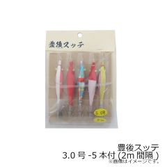 糀屋漁社　豊後スッテ 4.0号-5本付(3m間隔)
