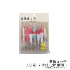 糀屋漁社　豊後スッテ 4.0号-5本付(3m間隔)