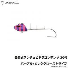 ジャッカル　替鈎式アンチョビドラゴンテンヤ 30号 パープル/ピンクグローストライプ
