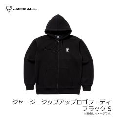 ジャッカル　ジャージージップアップロゴフーディ ブラック S