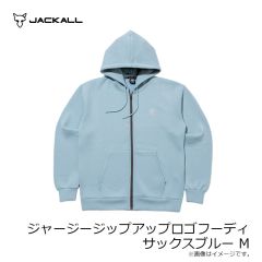 ジャッカル　ジャージージップアップロゴフーディ サックスブルー M