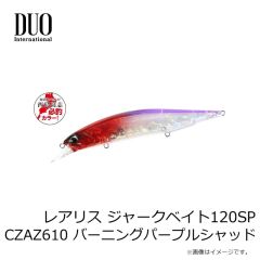 デュオ　レアリス ジャークベイト120SP 西島高志 必釣カラー CZAZ610 バーニングパープルシャッド