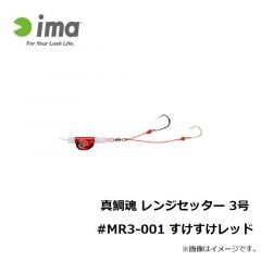 アムズデザイン　真鯛魂 レンジセッター 3号 #MR3-001 すけすけレッド