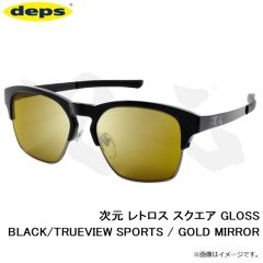 デプス　次元 レトロス スクエア GLOSS BLACK/TVS・ゴールドミラー