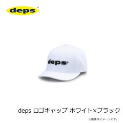 デプス　deps ロゴキャップ ホワイト×ブラック