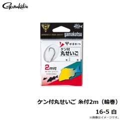 がまかつ　ケン付丸せいご 糸付2m（輪巻） 16-5 白