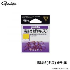 がまかつ　赤はぜ(キス) 6号 赤