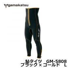 がまかつ　GM-5808　鮎タイツ(2mm厚)　MX　ブラック×ゴールド