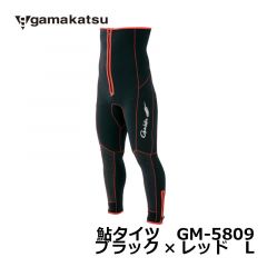 がまかつ　GM-5809　鮎タイツ(3mm厚)　MX　ブラック×レッド