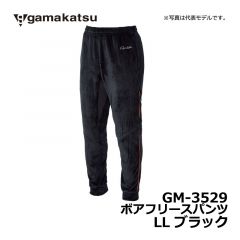 がまかつ（Gamakatsu）　GM-3529　ボアフリースパンツ　L　ブラック 釣り 防寒 パンツ 中着