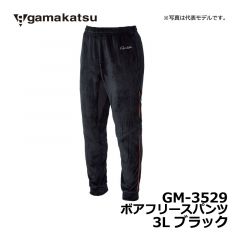がまかつ（Gamakatsu）　GM-3529　ボアフリースパンツ　LL　ブラック 釣り 防寒 パンツ 中着