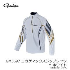 がまかつ　GM3697 コカゲマックスジップシャツ M ホワイト