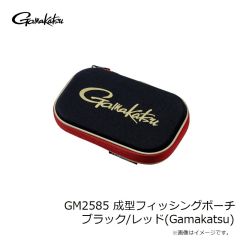 GM2585 成型フィッシングポーチ ブラック/レッド(Gamakatsu)