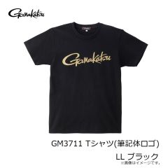 がまかつ　GM3711 Tシャツ(筆記体ロゴ) LL ブラック