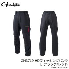 がまかつ　GM3719 HDフィッシングパンツ L ブラック/レッド