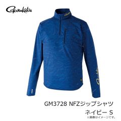 がまかつ 　GM3728 NFZジップシャツ ネイビー S