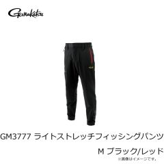 がまかつ　GM3777 ライトストレッチフィッシングパンツ M ブラック/レッド