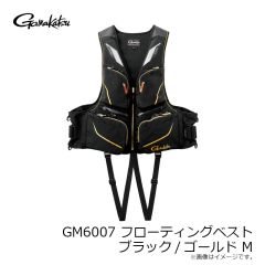 がまかつ　GM6007 フローティングベスト ブラック/レッド M