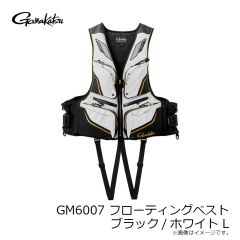 がまかつ　GM6007 フローティングベスト ブラック/レッド M