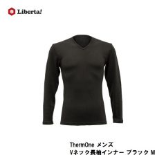 リベルタ　ThermOne メンズ Vネック長袖インナー ブラック M