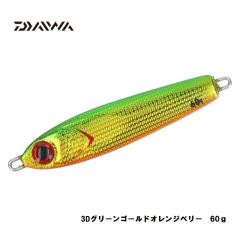 ダイワ（Daiwa）　紅牙 ベイメタル真鯛　60g　3Dグリーンゴールドオレンジベリー　タイジギ メタルジグ マダイ釣り